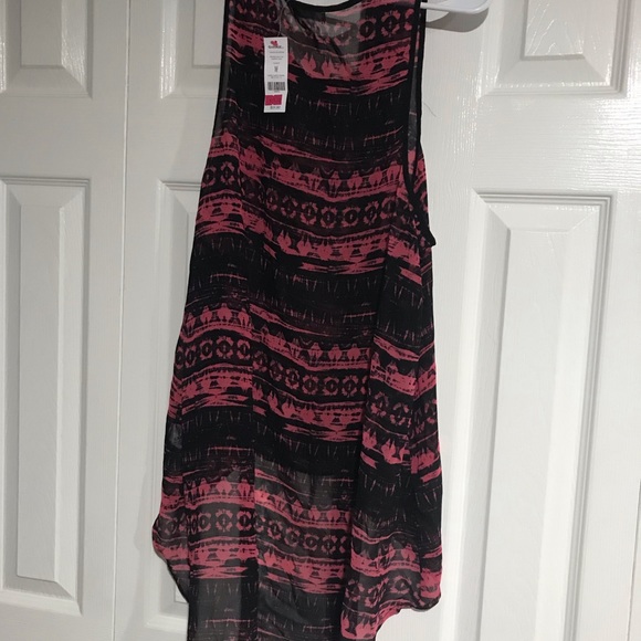 Garage Printed High-Low Chiffon Tunic - Picture 4 of 4